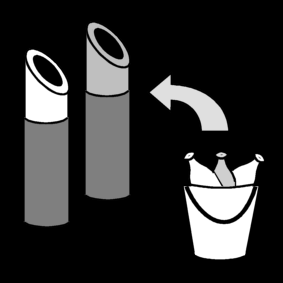 bring glass to glass recycle bin